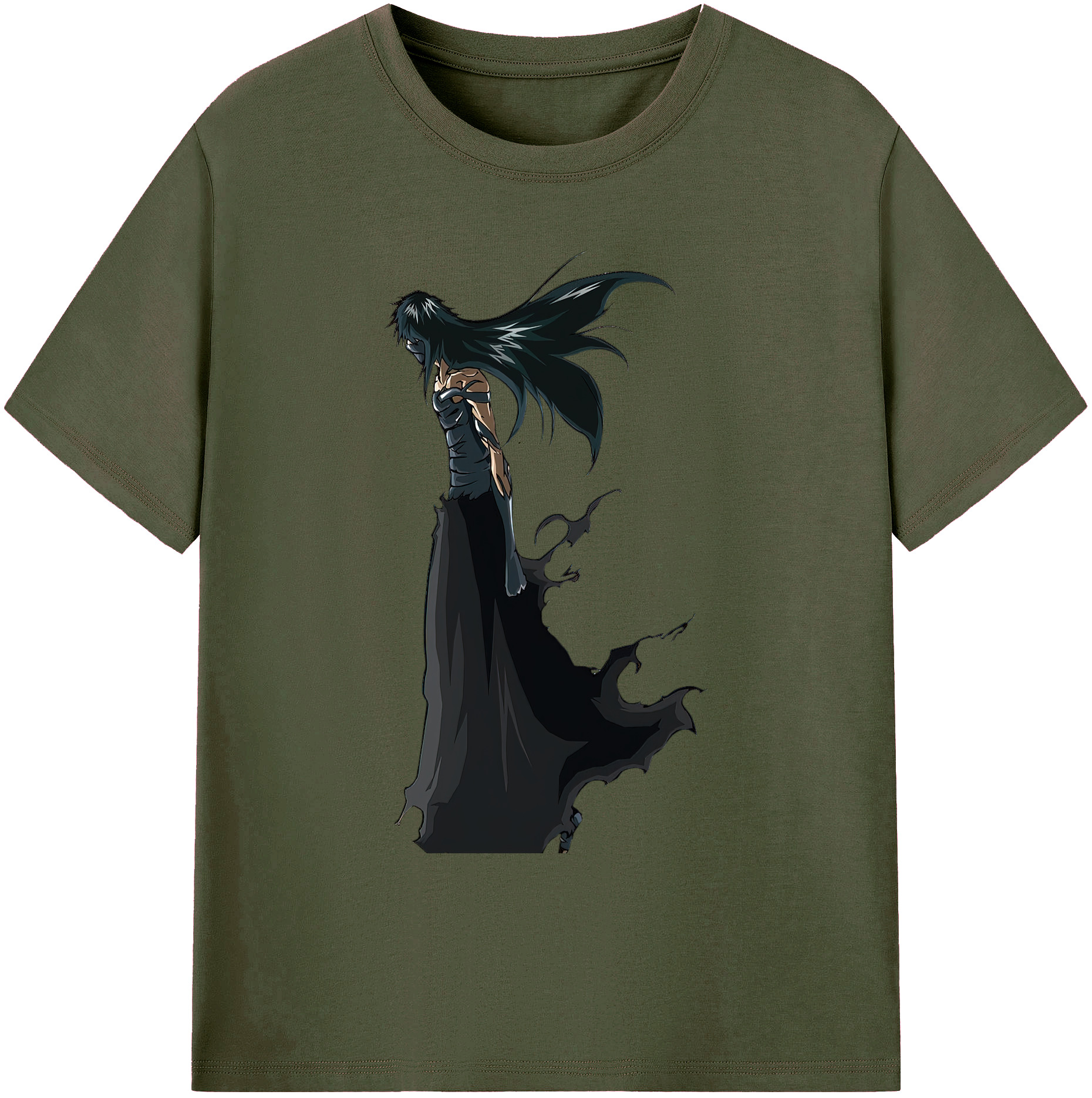 （画像用） ブリーチ 黒崎一護（くろさき いちご）BLEACH Kurosaki Ichigo 綿100％ メンズ半袖Tシャツ｜肌触りやわらか＆通気性